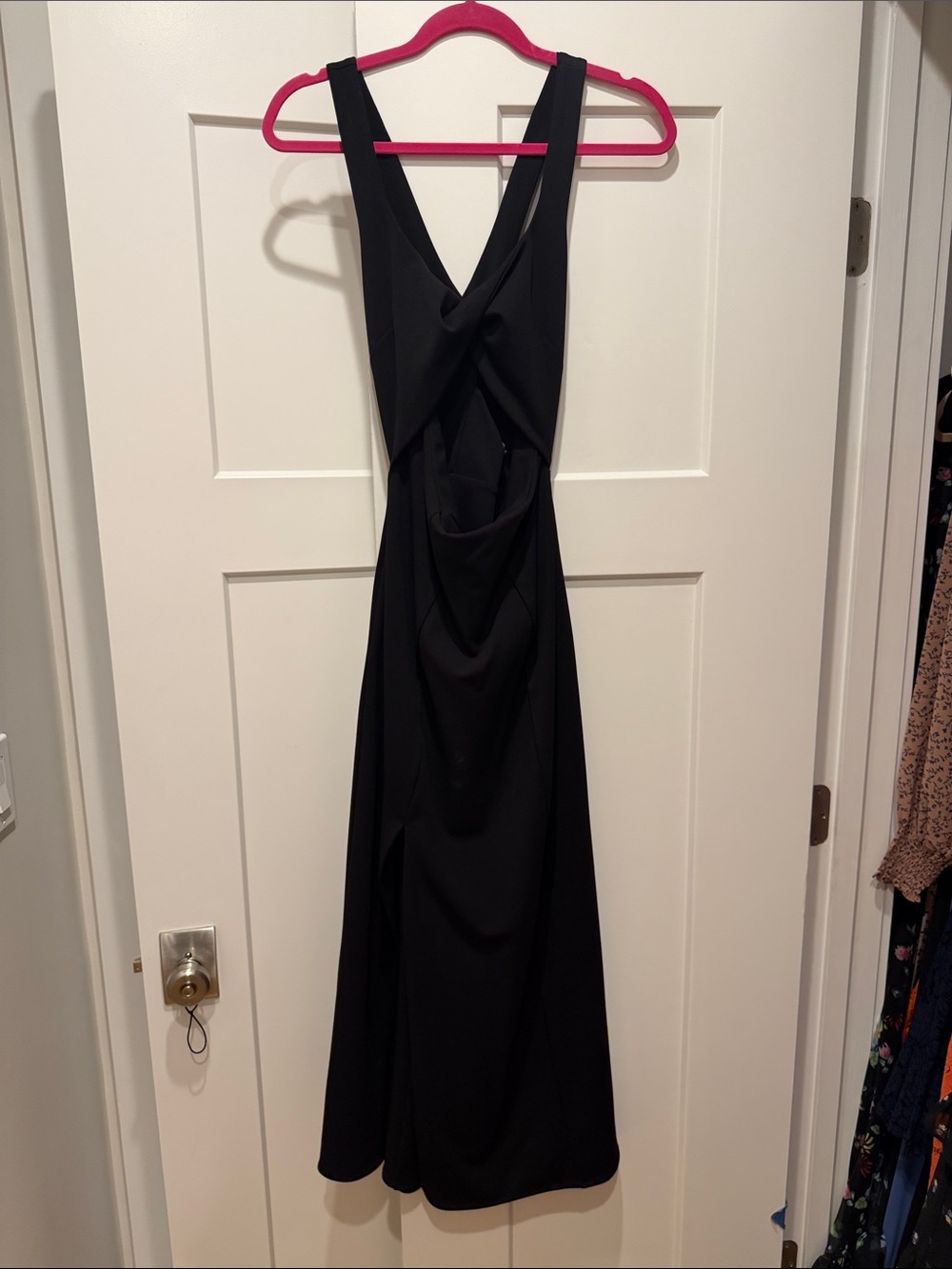 NWT Show Me Your MuMu Black Sleeveless V-Back Midi Dress